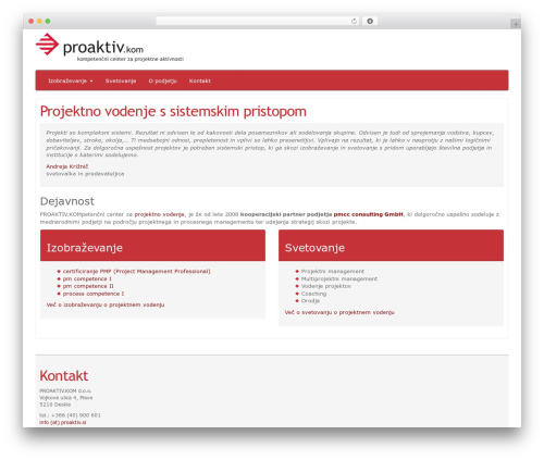Bootstrap Basic free WordPress theme - proaktiv.si Bootstrap Basic free WordPress theme - proaktiv.si