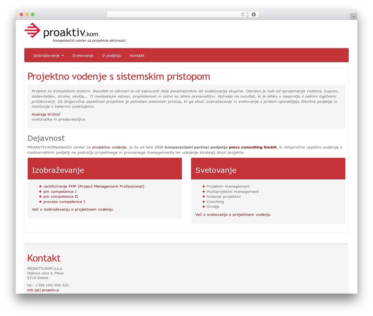 Bootstrap Basic free WordPress theme - proaktiv.si