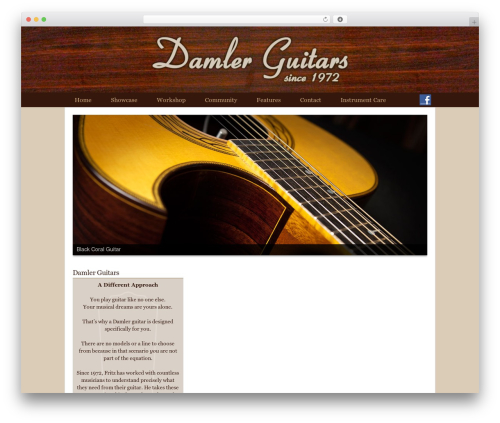 Catalyst WordPress theme - damlerguitars.com