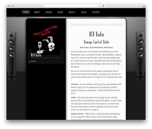 WordPress theme continuousplayerv2 - dcuradio.com