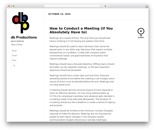 WordPress theme Svbtle - dbproductionsltd.com