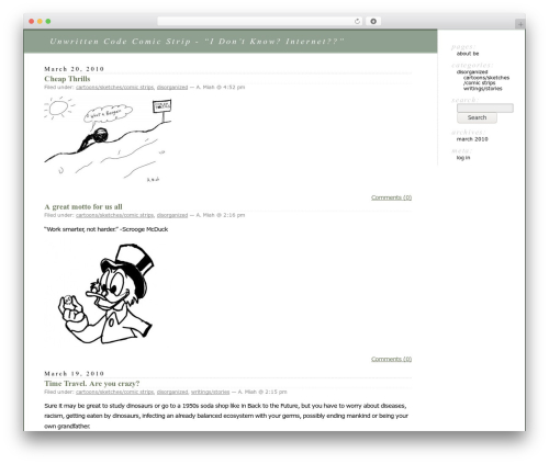 WordPress theme WordPress Classic - unwrittencode.com