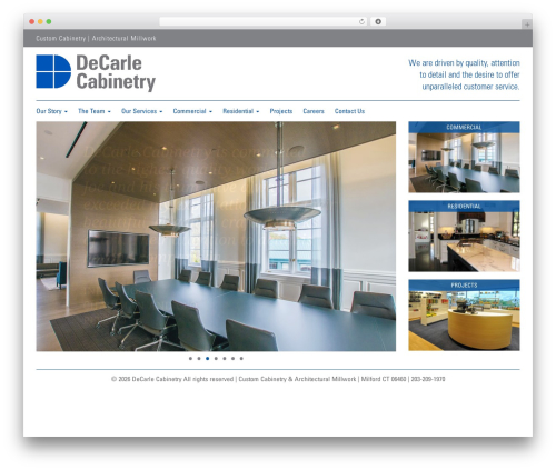DeCarle WordPress theme - decarlecabinetry.com