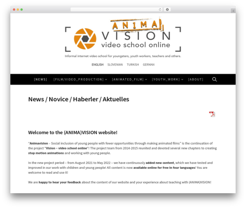 First WordPress theme design - vision-videoschool.eu