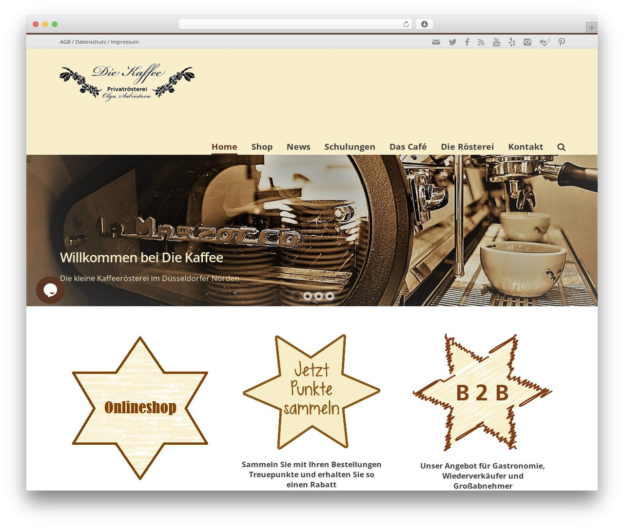 Minicorp theme WordPress - die-kaffee.de