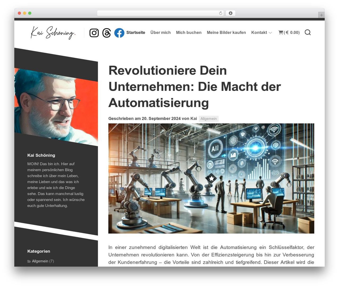 Minimer WordPress theme - kaischoening.de