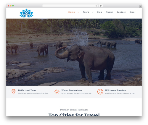 Travlio theme WordPress - authenticceylontours.com