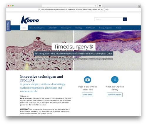 Avada company WordPress theme - korpo.com