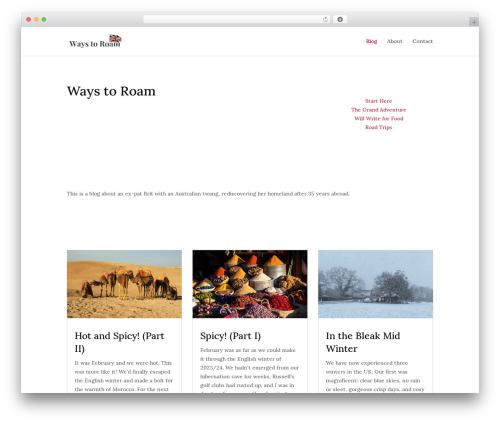 Divi WordPress theme - waystoroam.com