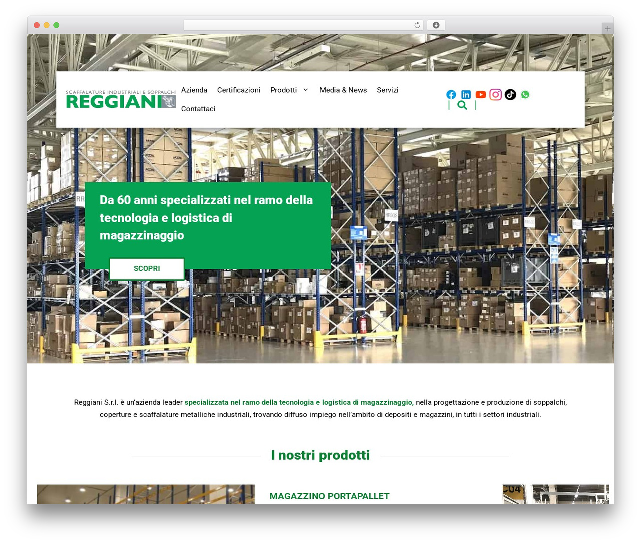 GeneratePress WordPress theme - www.reggianiscaffalature.it