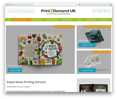 OPSv3 WordPress theme - print2demand.co.uk