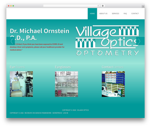 Recreate WordPress theme - villageoptics.net