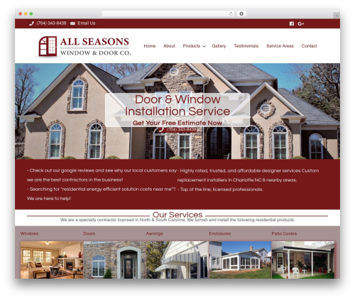 WordPress theme Beaver Builder Theme - allseasonswindow.com