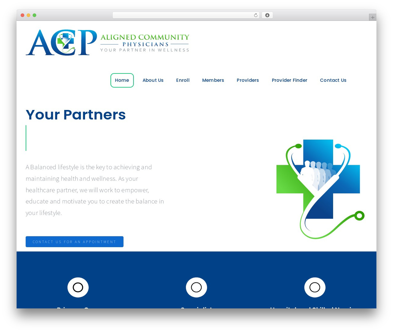 Avada WordPress theme - alignedcommunityphysicians.com