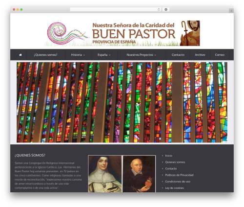 Candidate WordPress page theme - buenpastoresp.es