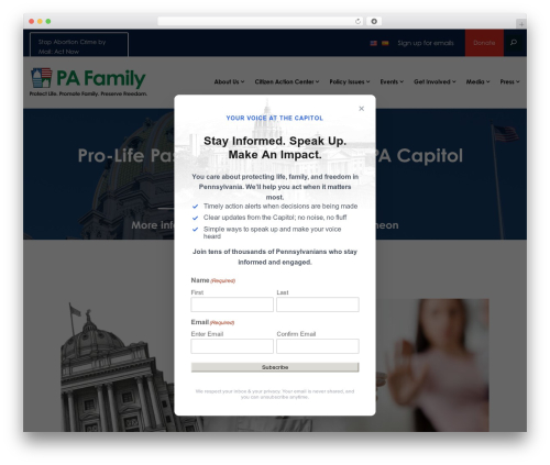 Divi theme WordPress - pafamily.org