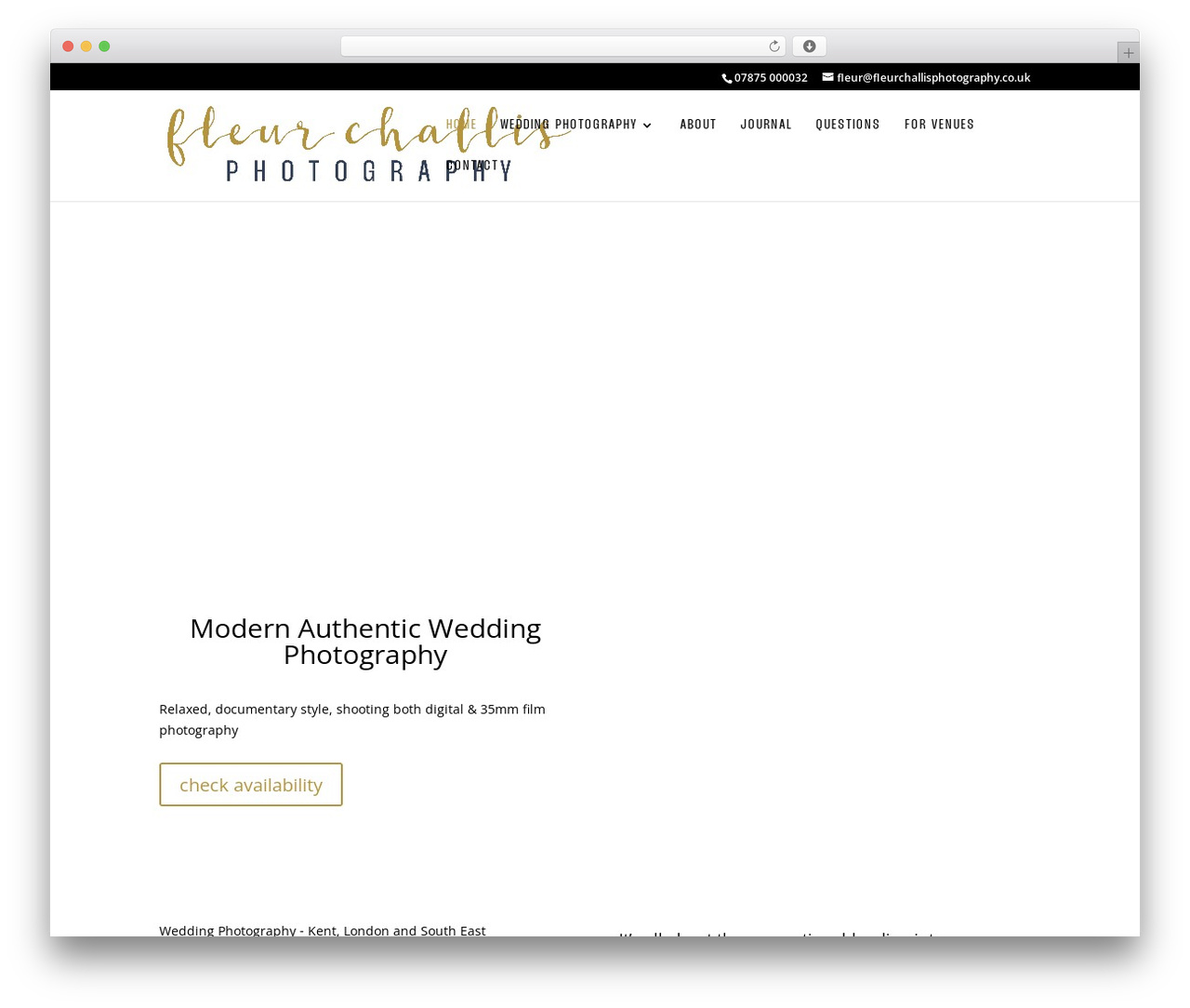 Divi WordPress theme - fleurchallisphotography.com