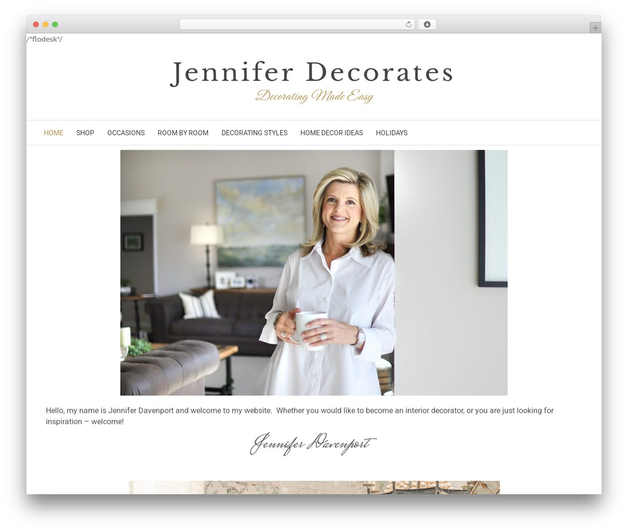 Genesis WordPress theme - jenniferdecorates.com