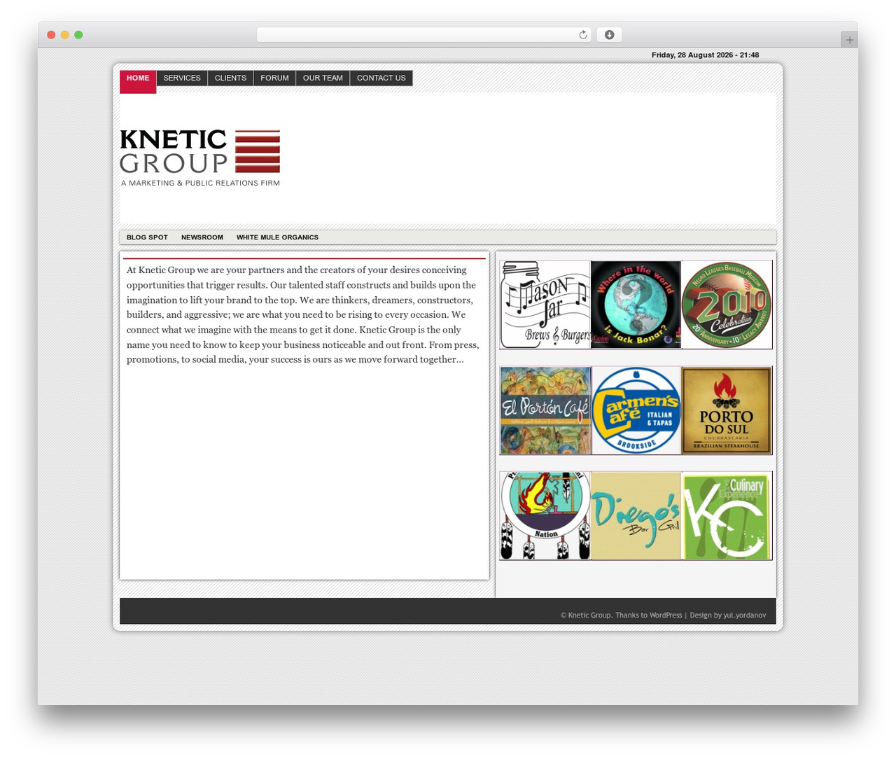 RedLine theme WordPress - kneticgroup.com