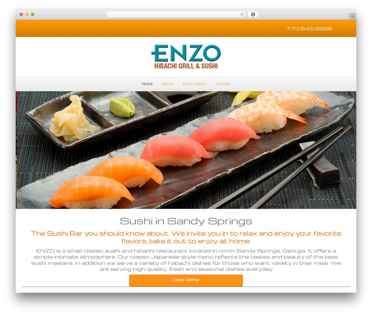 WordPress theme Beaver Builder Theme - enzosushi.com WordPress theme Beaver Builder Theme - enzosushi.com
