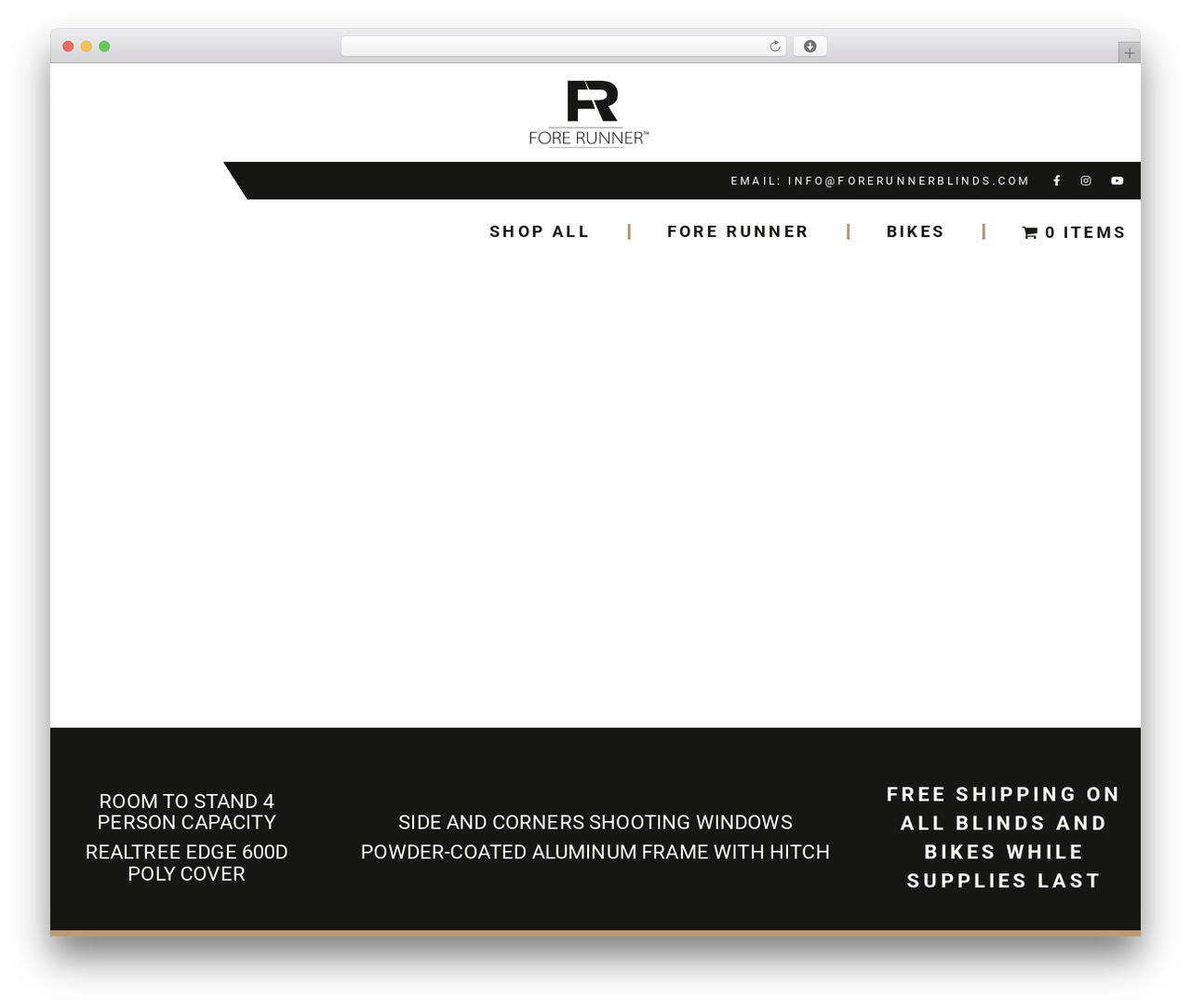 ForeRunner Blinds theme WordPress - forerunnerblinds.com