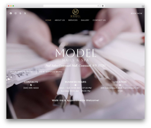 Mac menu WordPress plugin - modelnailsandspa.com