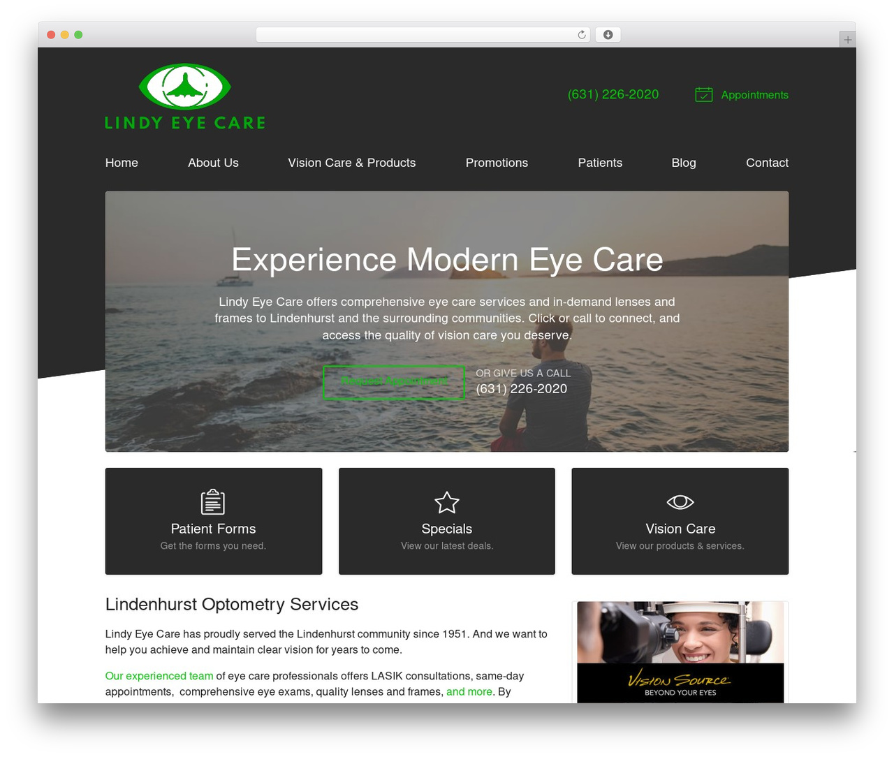 Theme WordPress VS Theme #3 - lindyeyecare.com Theme WordPress VS Theme #3 - lindyeyecare.com