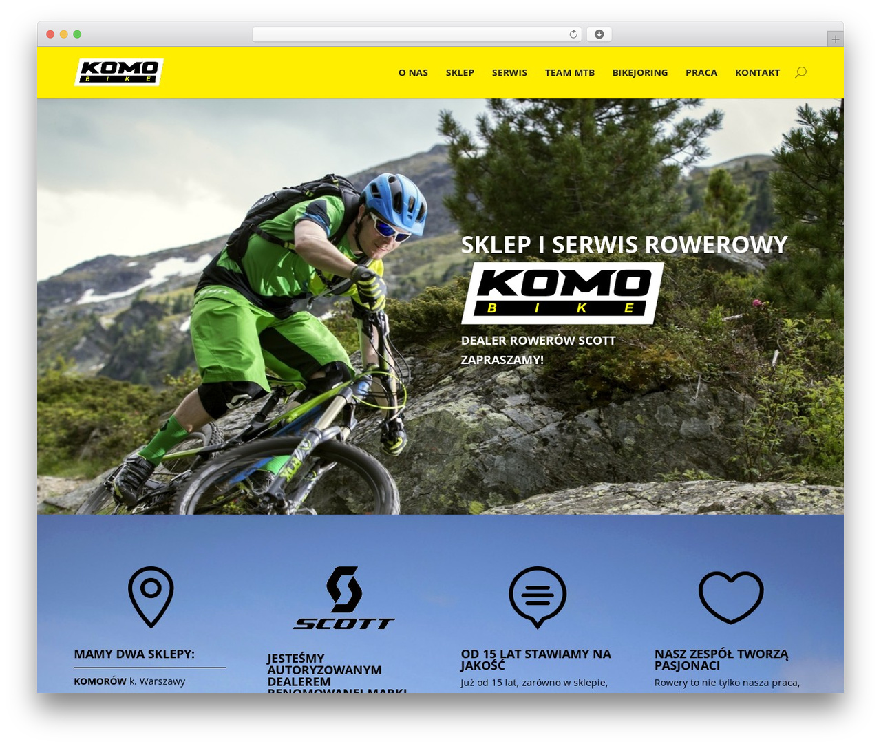 Divi WordPress theme - komobike.pl