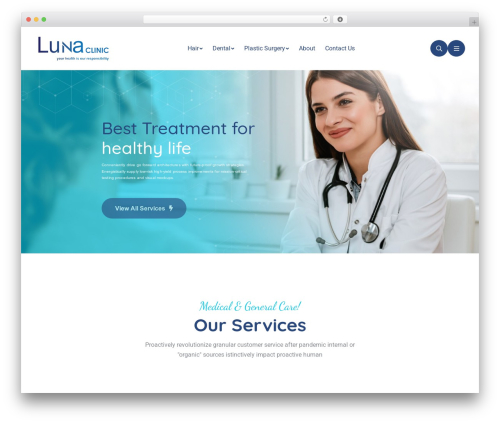 Medixi WordPress theme - lunaclinicist.com