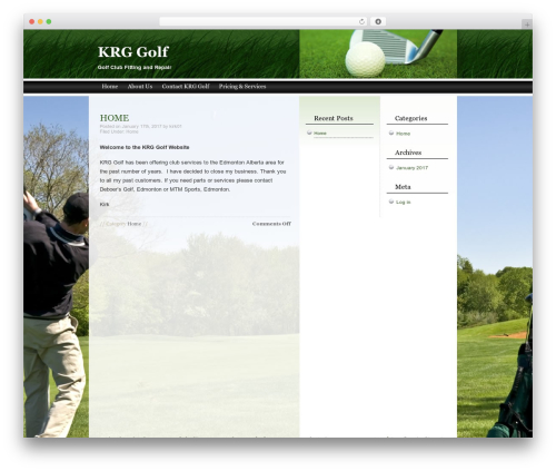 Theme WordPress THATgolf Theme - krggolf.ca