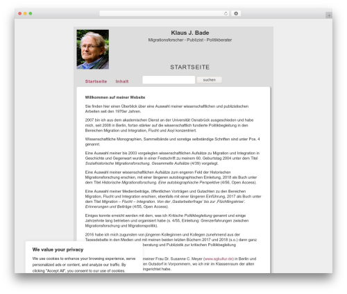 WordPress theme Bade - kjbade.de