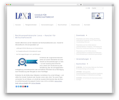 WordPress theme Lexa Theme - kanzlei-lexa.de
