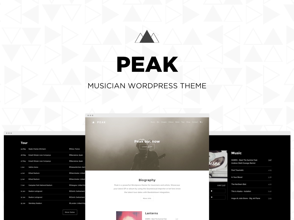 WordPress theme Peak by Audiopeak