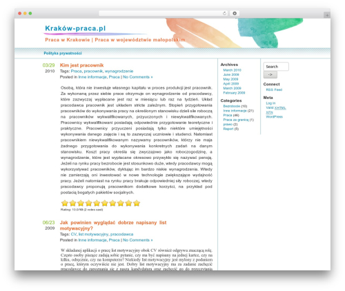 WordPress theme Splatter - krakow-praca.pl