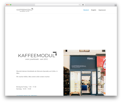 WordPress website theme Divi - kaffeemodul.at
