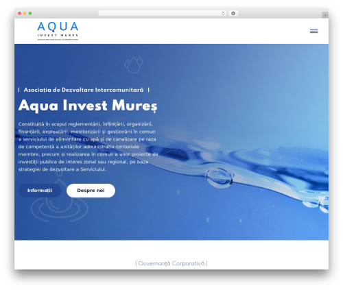 Acuasafe theme WordPress - aquainvestmures.ro