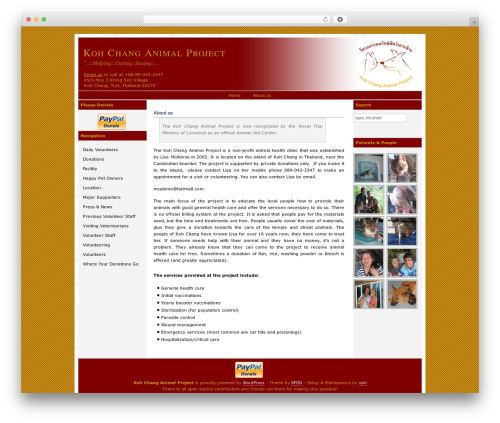 Ad Clerum WordPress theme - kohchanganimalproject.org