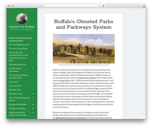Author WordPress theme - olmstedinbuffalo.com