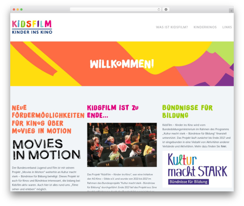 Banshee WordPress theme design - kidsfilm.de