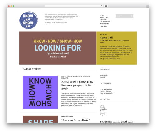 Best WordPress theme Sight - knowhowshowhow.net