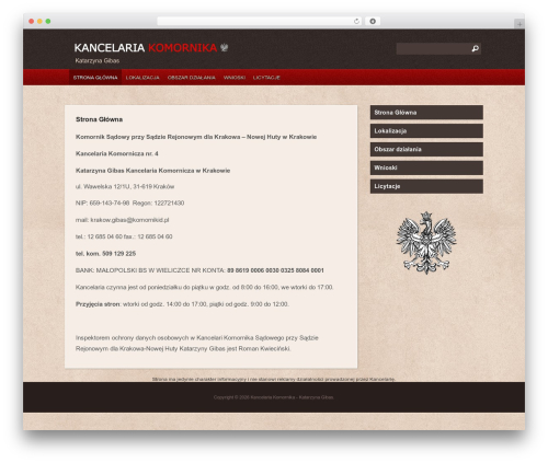 Boxoffice WordPress theme - kancelaria-komornika.net