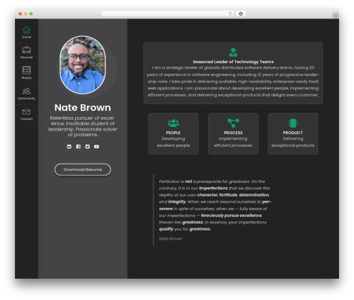 Breezycv widgets WordPress plugin - nate.bio