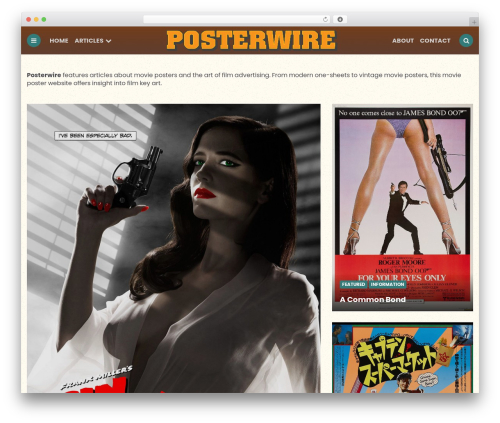 Carrino WordPress movie theme - posterwire.com