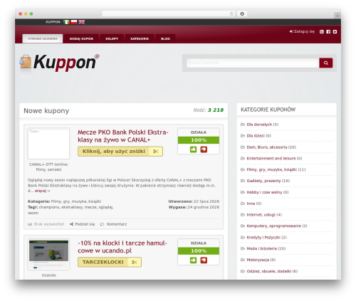 Clipper theme WordPress - kuppon.eu