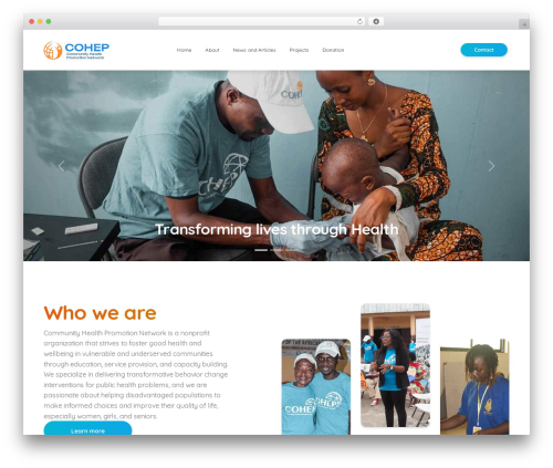 COHEP Network WordPress page theme - cohepnetwork.org