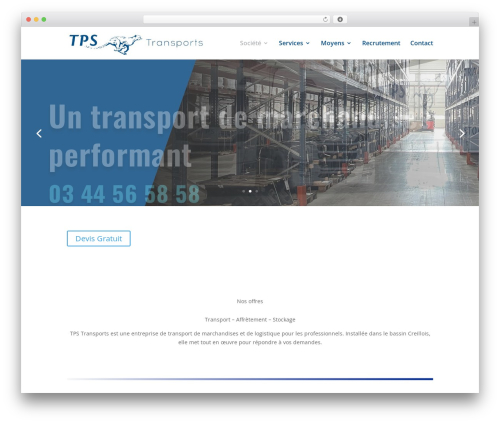 Divi theme WordPress - tpstransports.com