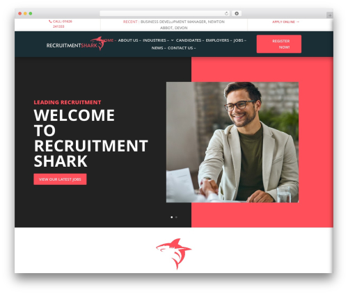 Divi WordPress theme design - recruitmentshark.co.uk