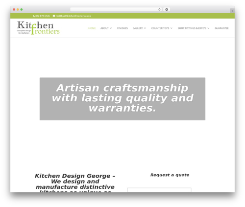 Divi WordPress theme - kitchenfrontiers.co.za