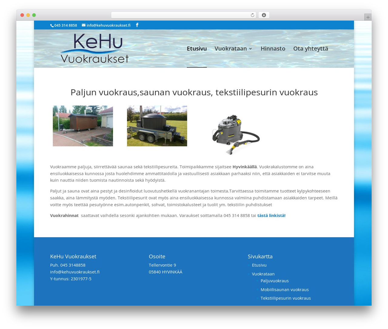 Divi WordPress theme - kehuvuokraukset.fi