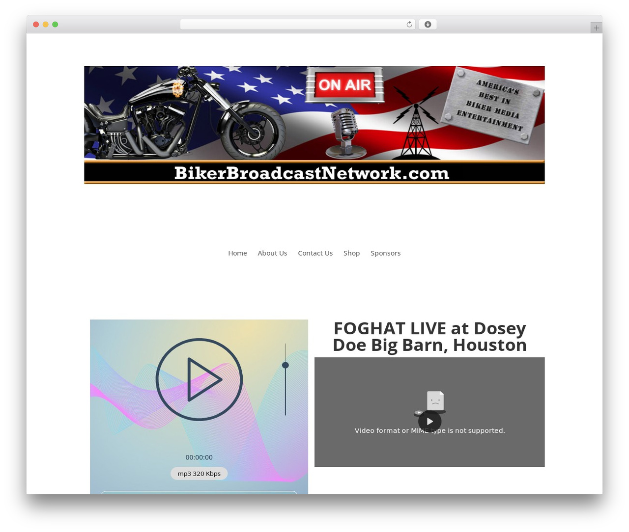 Divi WordPress theme - bikerbroadcastnetwork.com